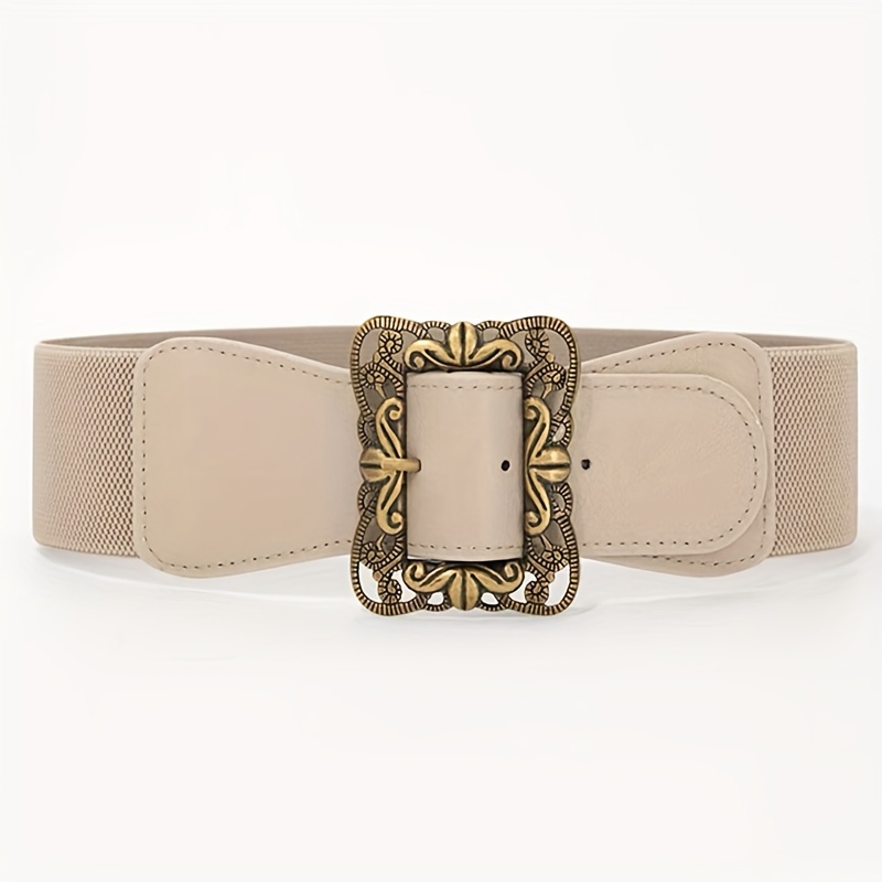 Plus Size Square Buckle Stretch Belt