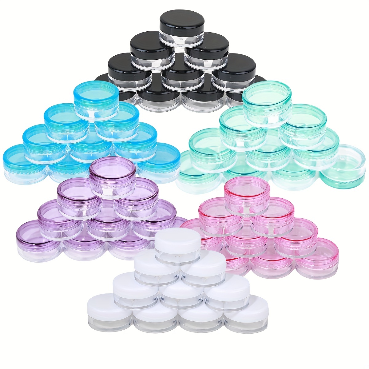 Small Round Sample Containers With Lids Cosmetic Jars Makeup Containers Lip  Scrub Containers Leak Proof For Beauty Products Jewelry Box - Temu