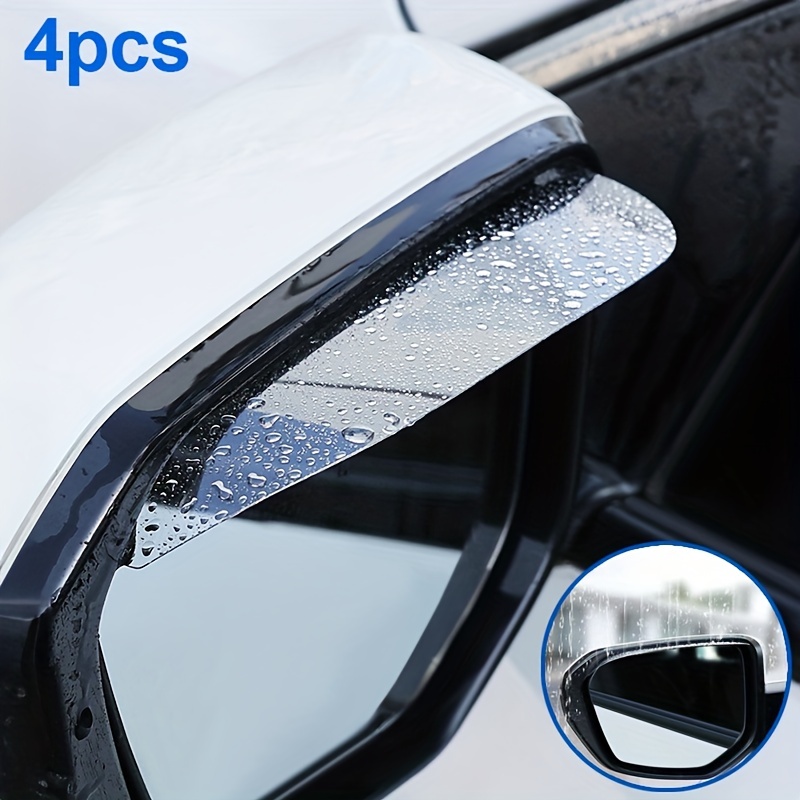 2pcs Auto Rückspiegel Regen Augenbraue Visier Kohlefaser Auto Rückansicht  Seite Schnee Sonnenblende Regen Abdeckung Auto Spiegel Zubehör