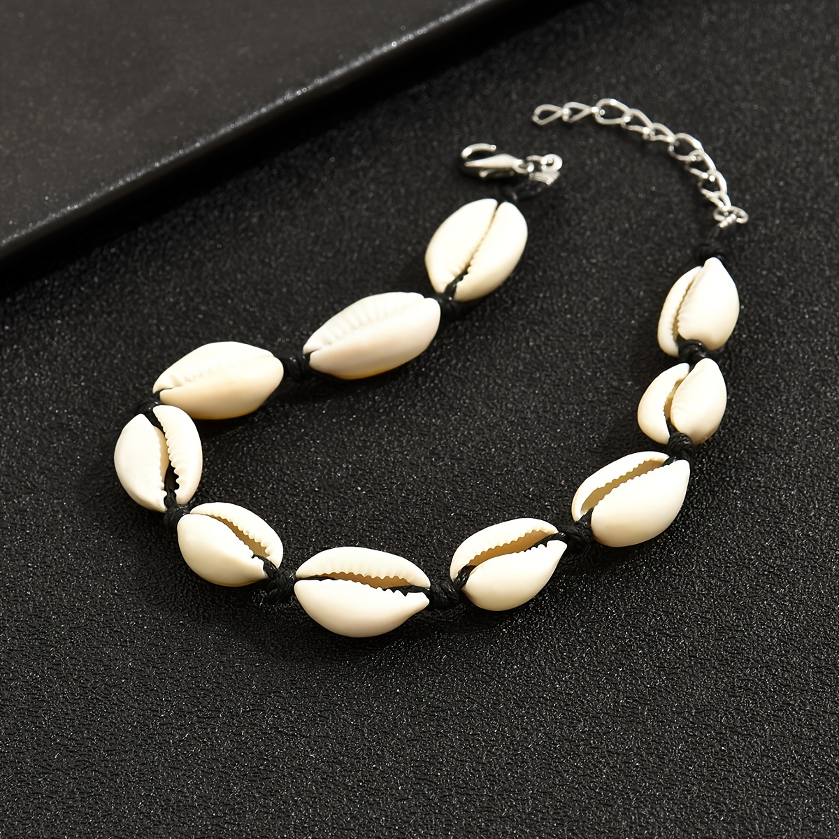 Men's Bohemian Imitation Shell Woven Bracelet, Unique Design