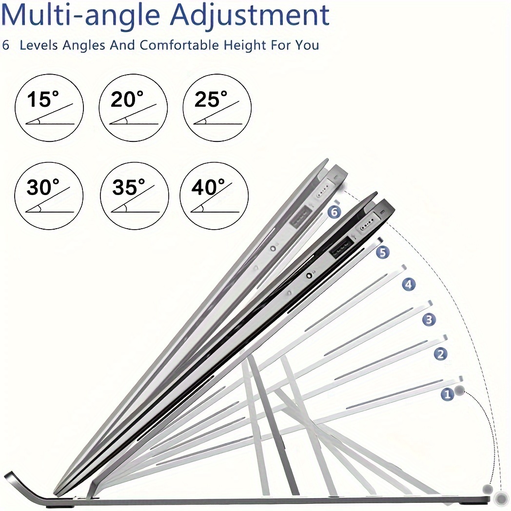 Supporto Per Laptop, Supporto Per Computer In Alluminio, Elevatore  Ergonomico Per Laptop Per Scrivania, Supporto In Metallo Compatibile Con  Computer Portatili Da 11 A 15,6 Pollici - Temu Italy
