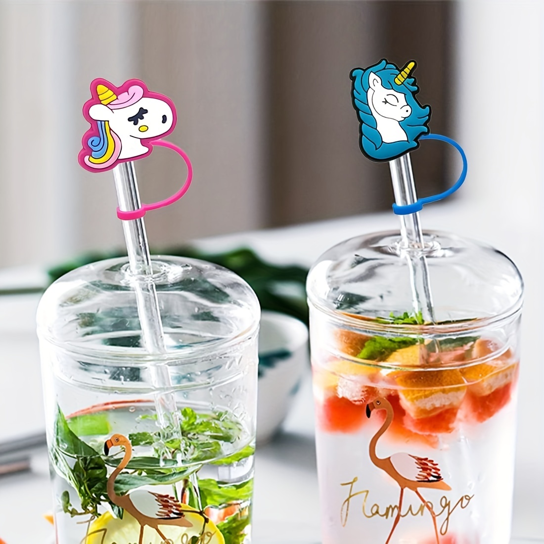 2023 Starbucks Straw Cups Plug Cute Bear Topper Silicone Straw Cover Tip 8mm