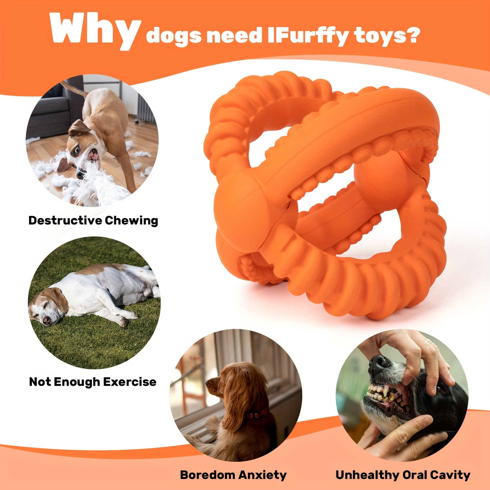 IFURFFY Interactive Dog Toy Ball