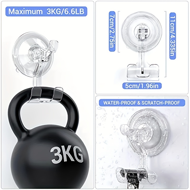 Waterproof Suction Cup Hook Removable Shower Hooks For - Temu