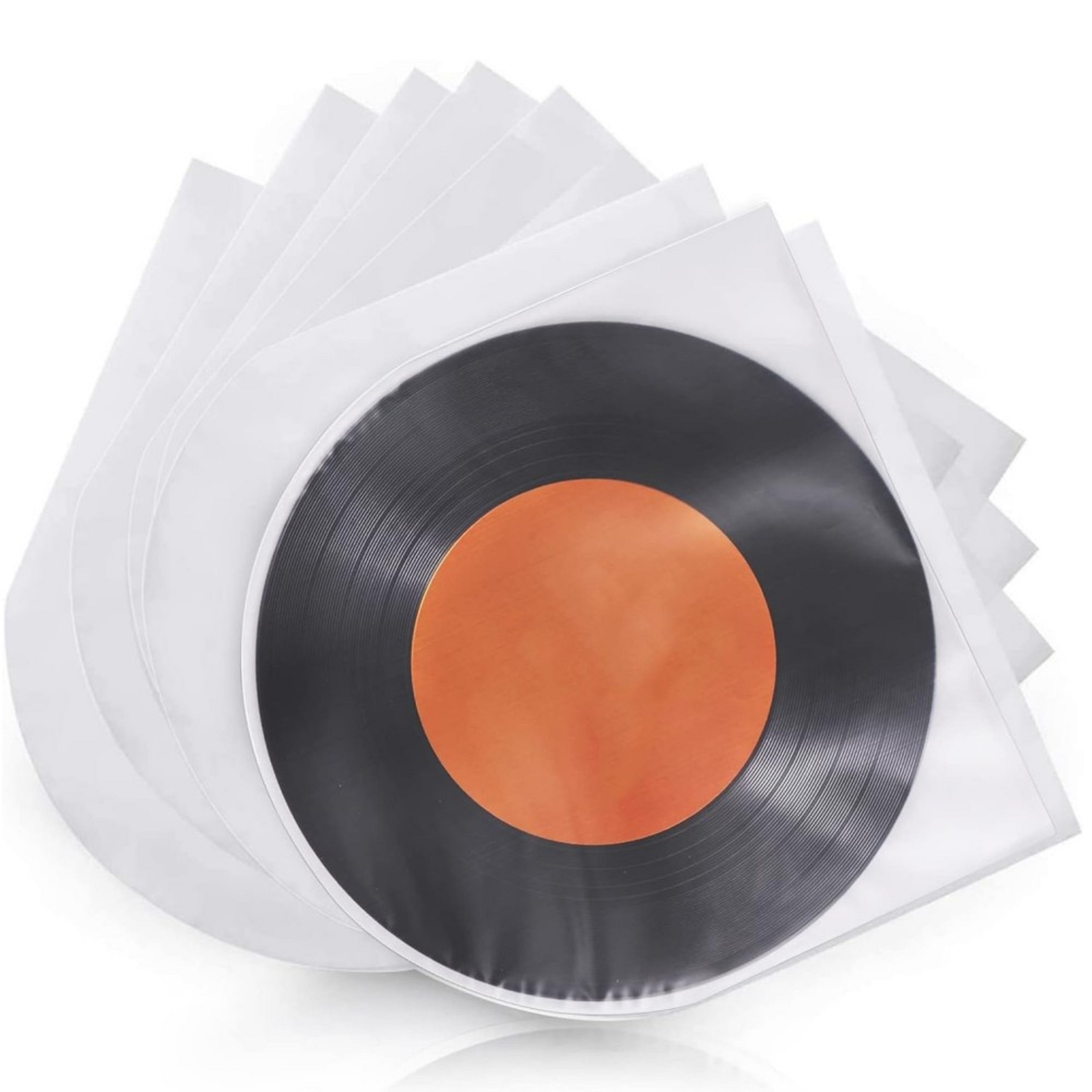 POCHETTES DE PAPIER BLANC ET ANTISTATIQUE POUR DISQUES 45 RPM VINYLE 7