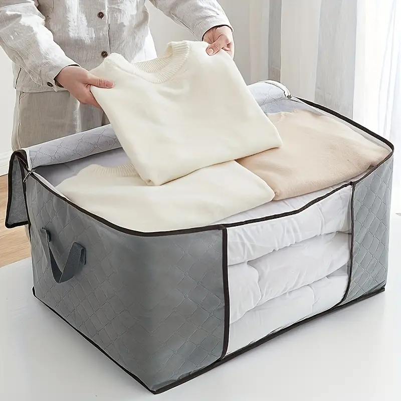Under Bed Storage Bag Cotton Quilt Storage Bag Clothes - Temu