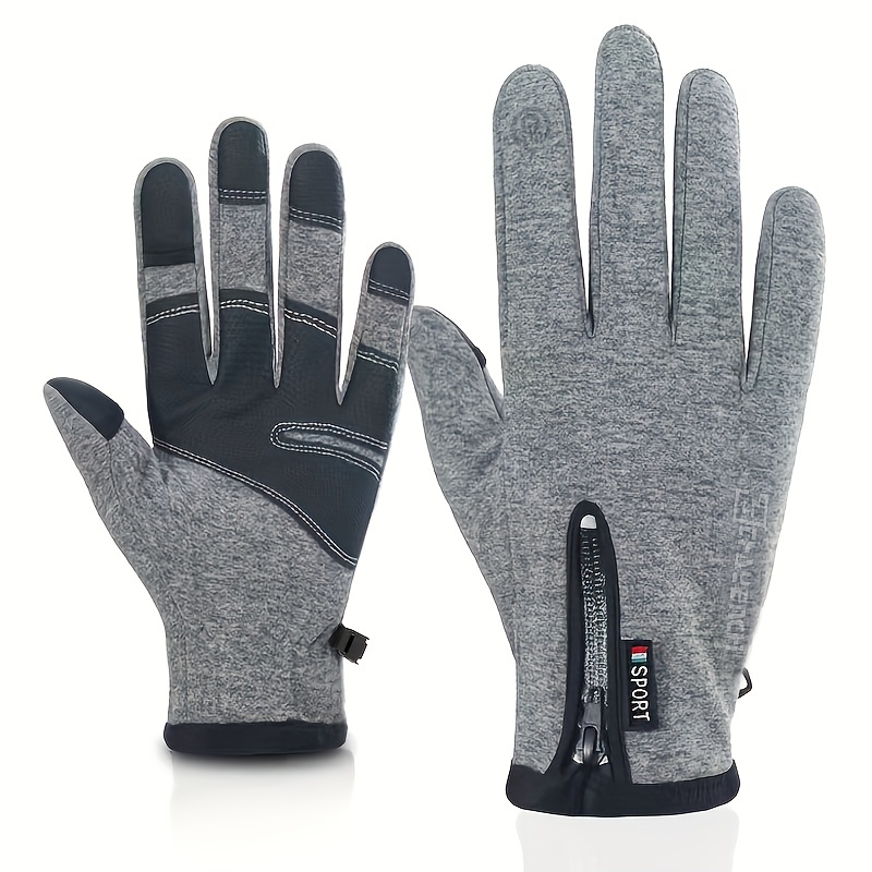 Guanti Sportivi Con Cerniera Alla Moda Guanti Touchscreen Antiscivolo  Monocromatici Unisex Autunno Inverno Guanti Caldi Impermeabili Resistenti  Al Fre