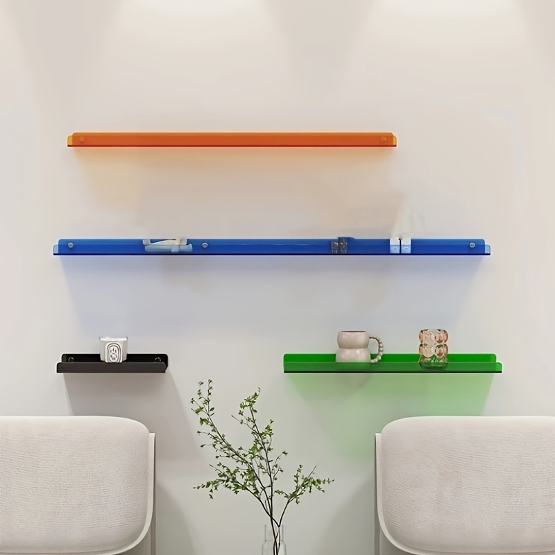 Small Acrylic Floating Shelves Wall Mounted Hanging Mini Toy - Temu