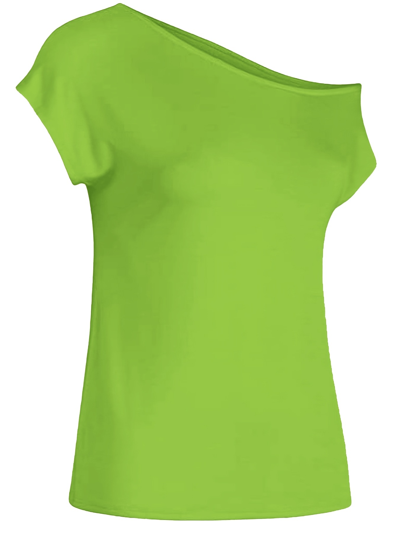 Cathalem Womens Shirts Short Sleeve Cotton T-Shirts Loose Fit Basic Tees  Split Hem,Green L
