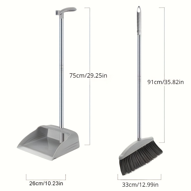 1 Set, Set Scopa E Paletta Per La Casa, Scopa E Paletta In Plastica Con  Manico In Acciaio Inossidabile, Paletta Creativa Con Dente Per Depilazione,  Strumento Per La Pulizia Del Pavimento, Esterno