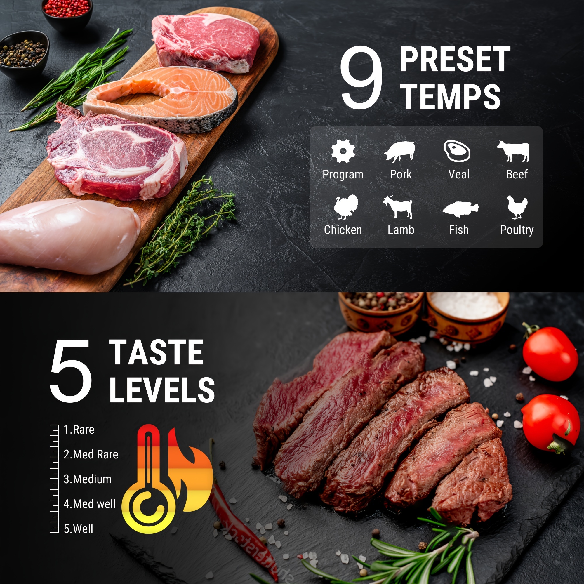 ThermoPro-Therye.com numérique sans fil pour viande, four de