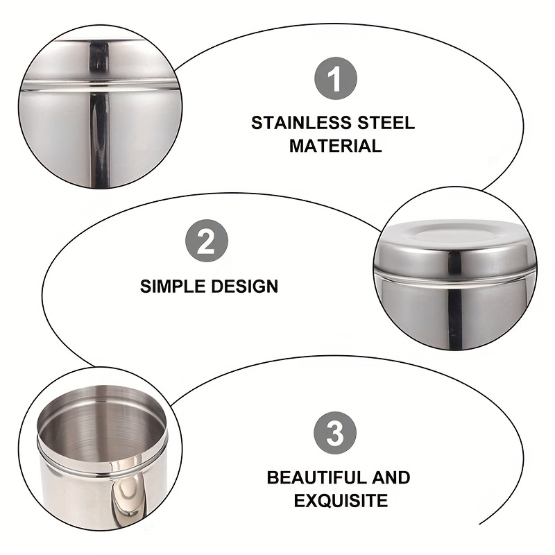 1pc Stainless Steel Airtight Food Storage Container With Lid