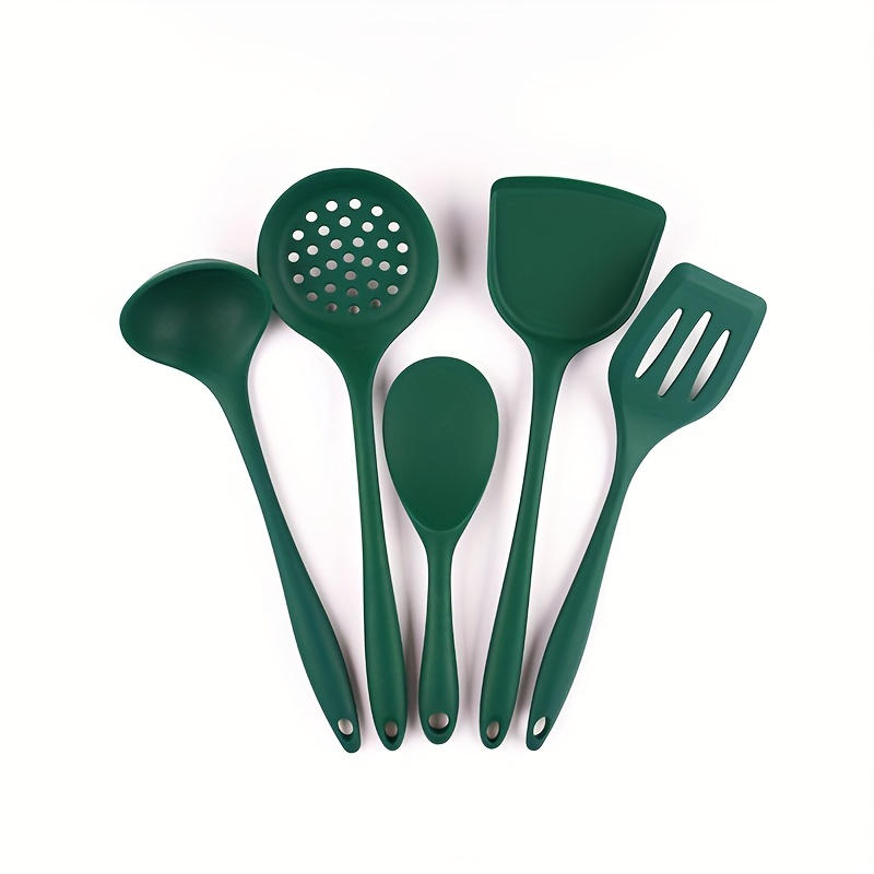 Silicone kitchenware set five-piece spatula green 