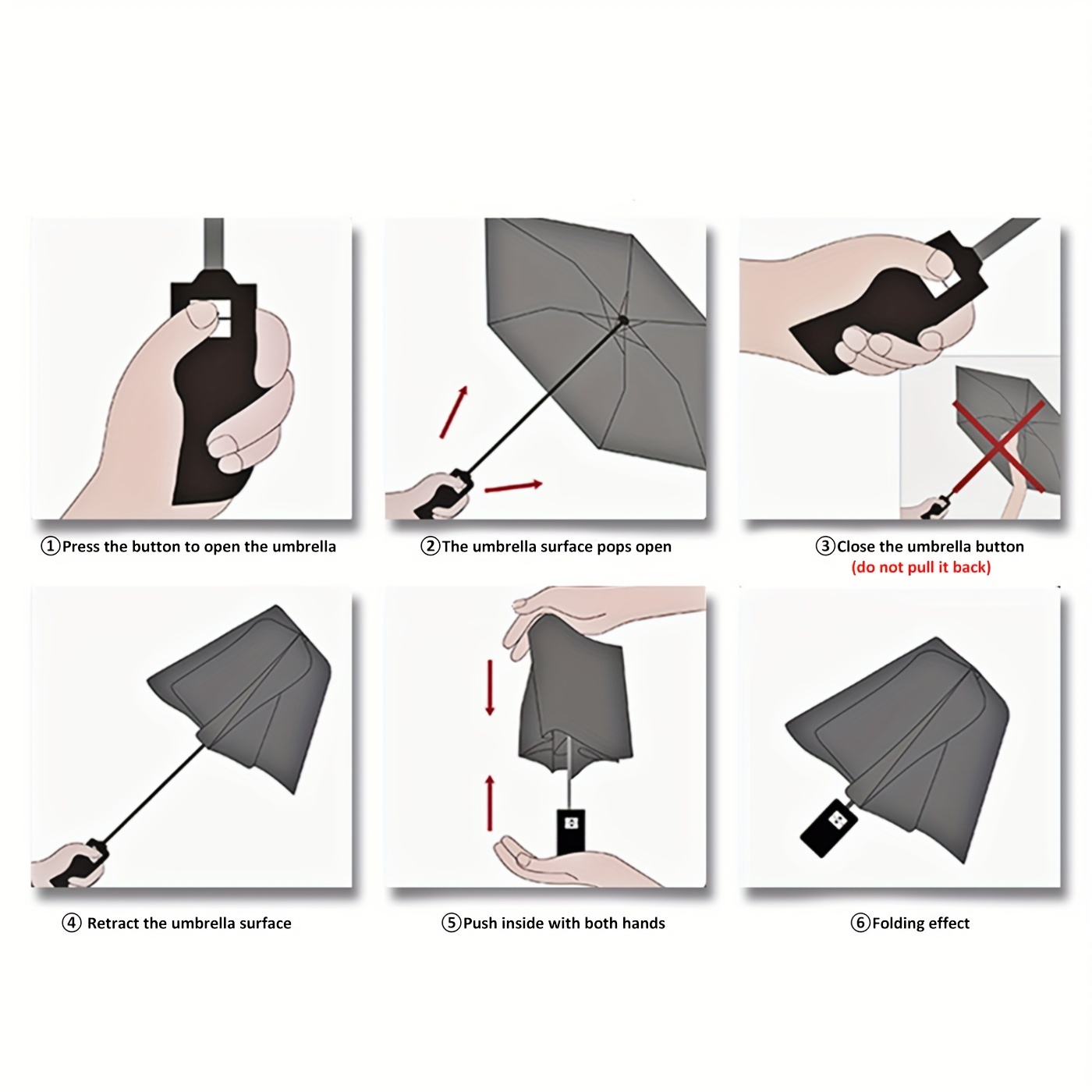 1pc Parapluie De Voyage Portable - Parapluies Entièrement