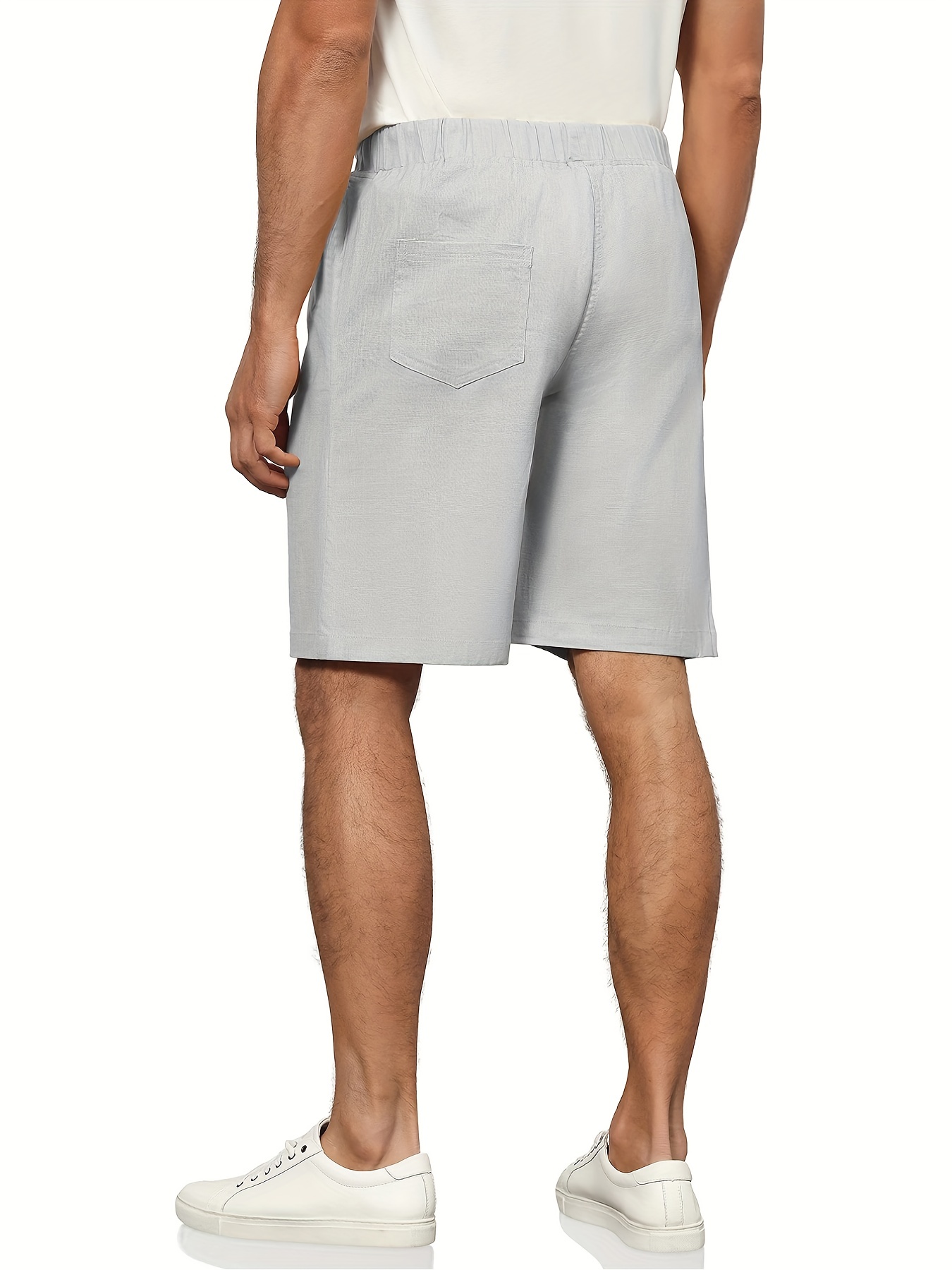 Regular Fit Mid waist Shorts, Light Grey