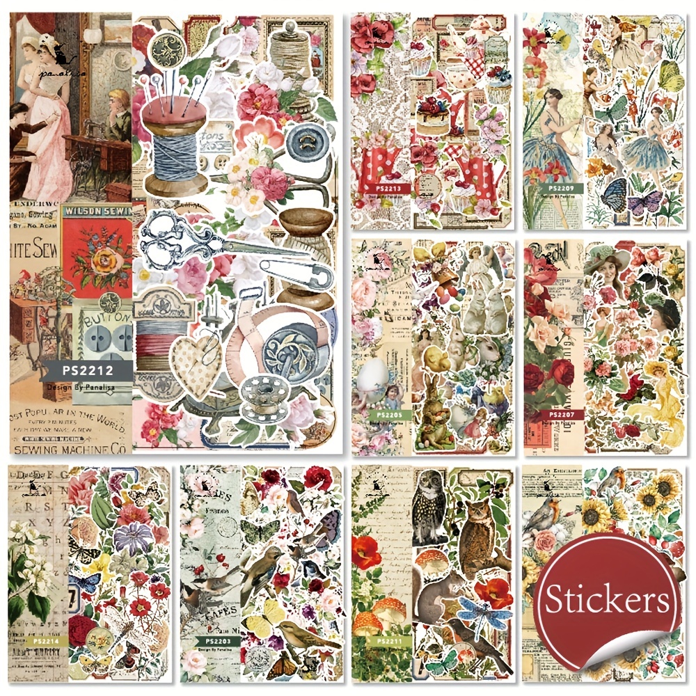 Vintage Japanese Style Stickers Paper Stickers Pack - Temu