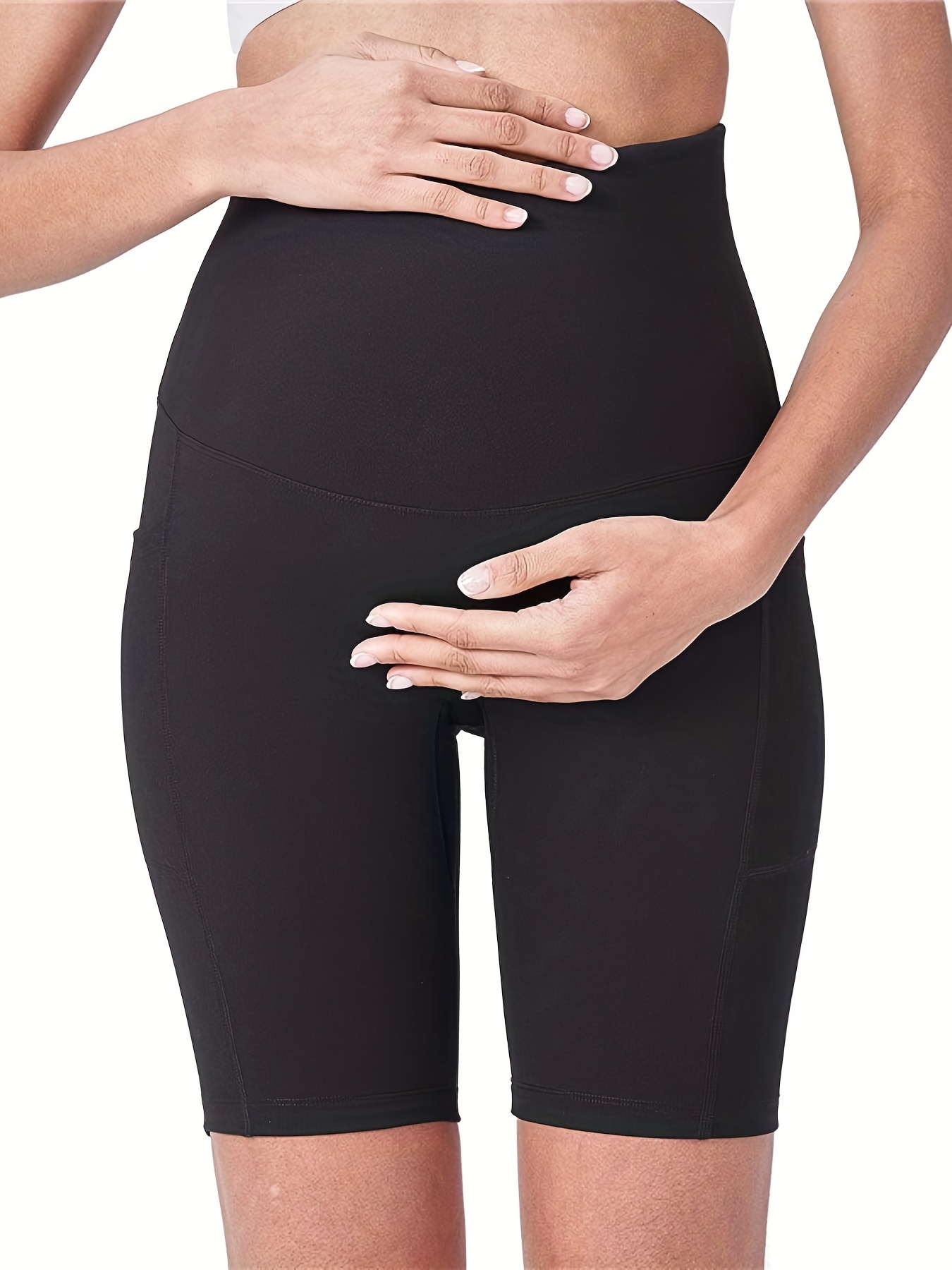 Women's Maternity Solid Leggings Solid Stretchy Yoga Sports - Temu