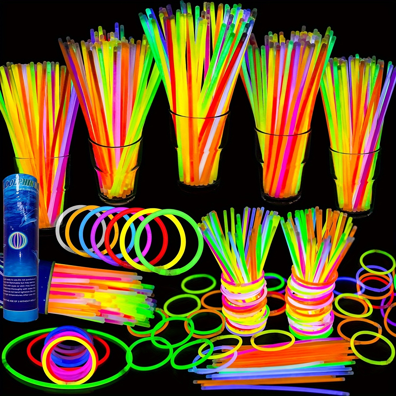 Glow Sticks Luminous Sticks Fidget Pop Tubes Light Up Glow - Temu