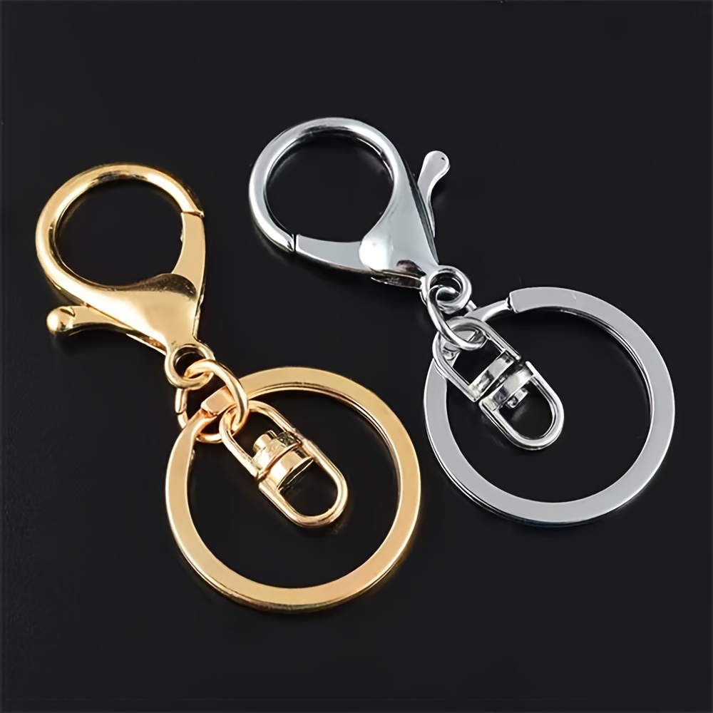 Premium Rotating Spring Hook Key Ring Metal Keyring Lobster - Temu