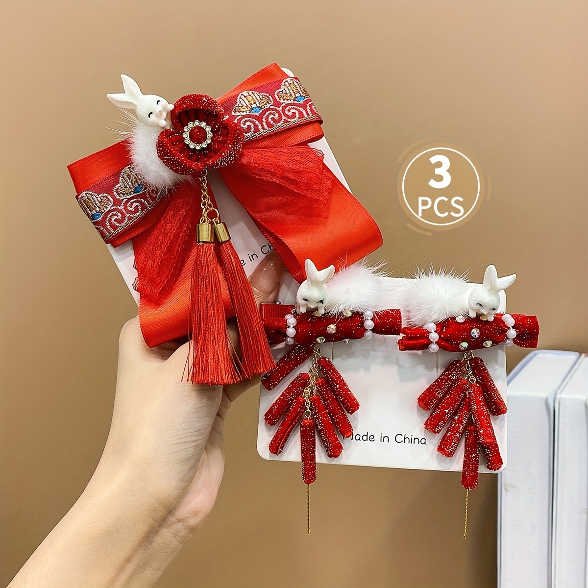 Red Bow Clip - Temu