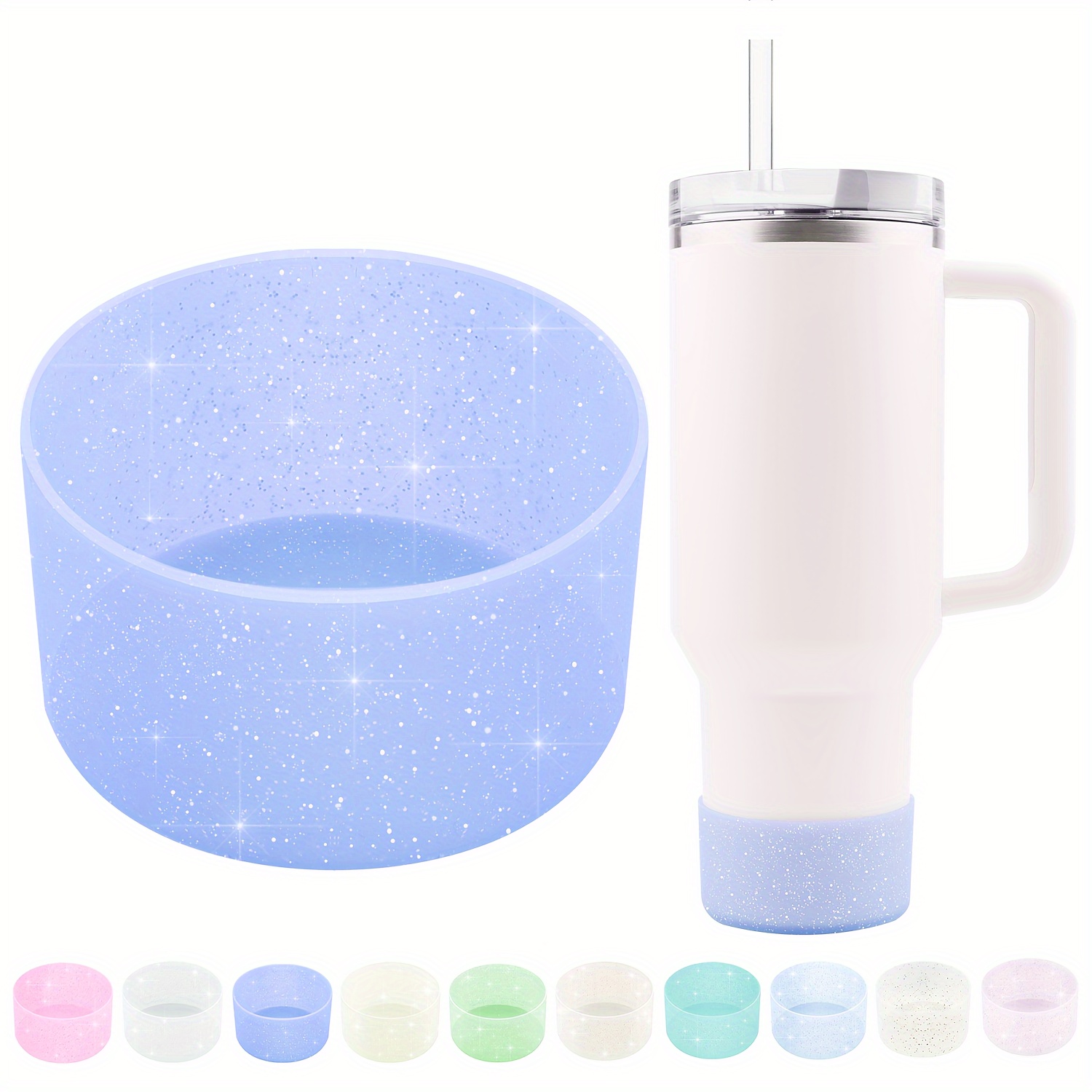 Glitter Silicone Cup Boot Sleeve, Non-slip Cup Bottom Cover, Cup  Accessories For Tumbler & Hydro Flask - Temu Canada