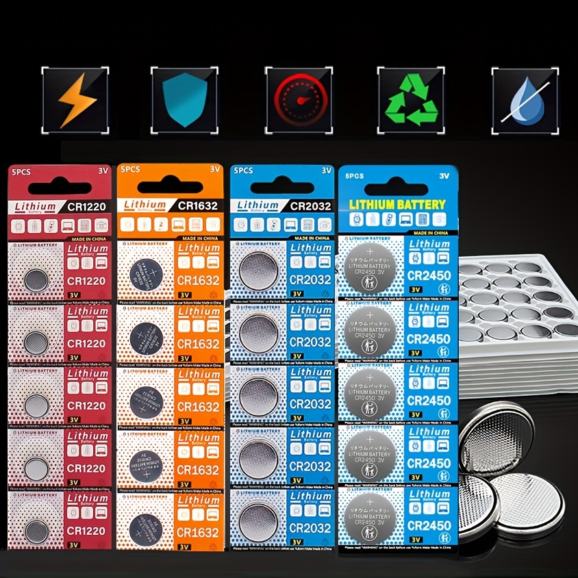 CR2016 - Pilas de botón (3 V, 5 unidades) : : Electrónica