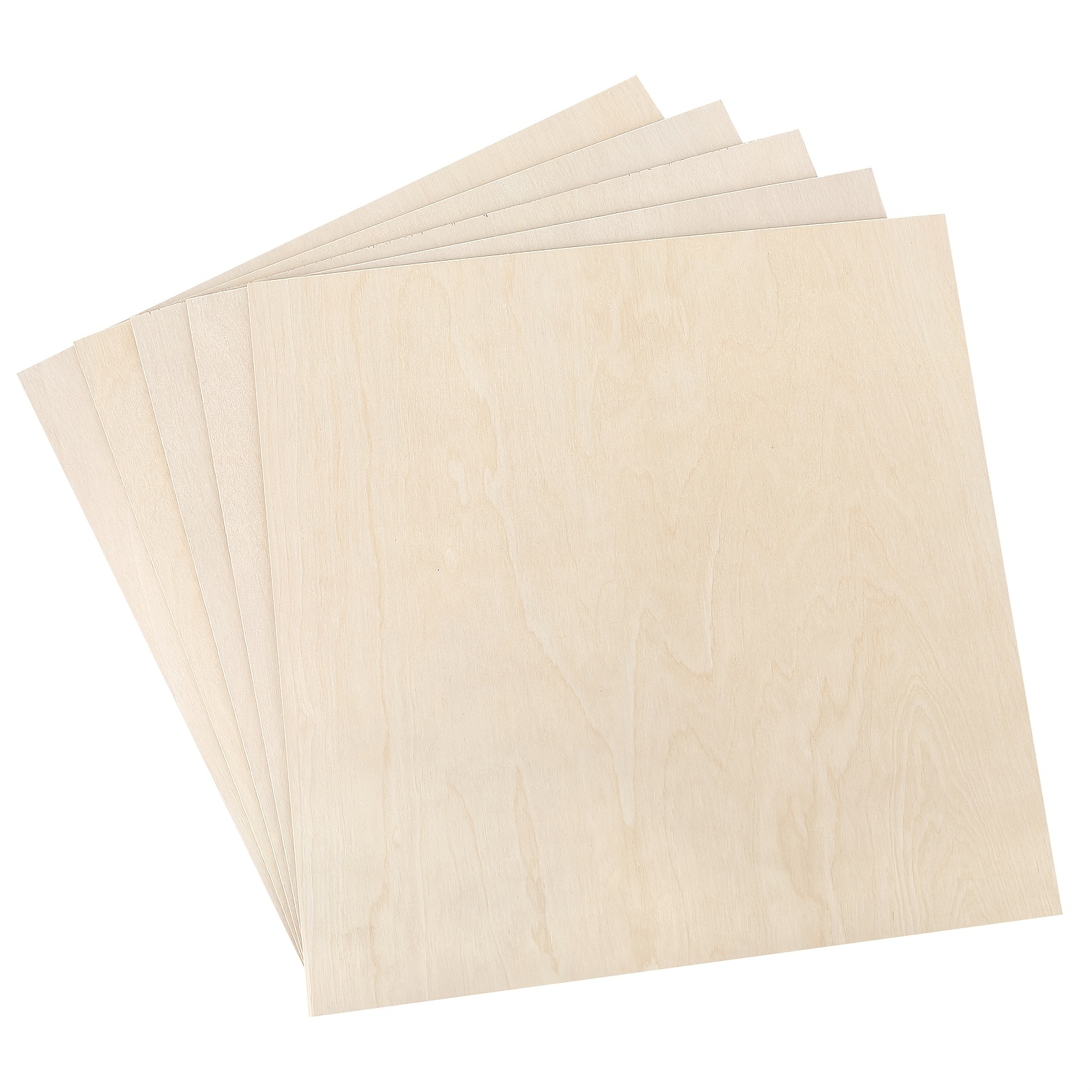 Dofiki 15 Pcs 1/8 Basswood Sheets 3mm Plywood 1/8 x11.8x 11.8 Balsa  Plywood for Laser Cutting Engraving Wood Burning Building Model, 1/8 Inch  300