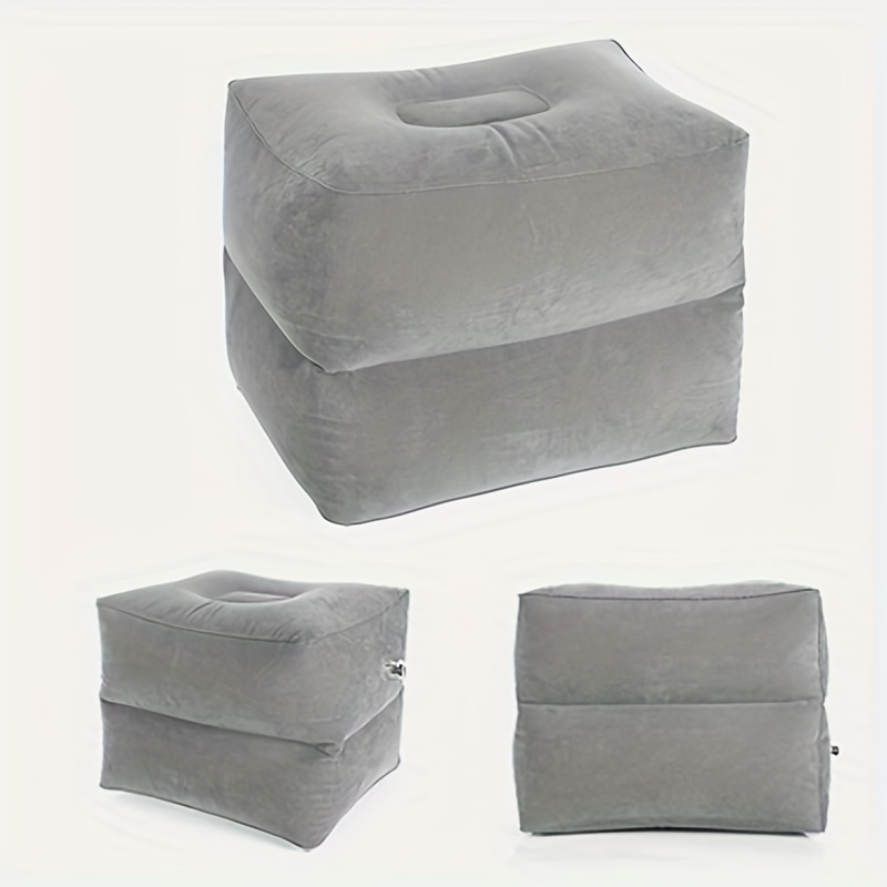 Inflatable Flocking PVC Ottomans for Travel and Office Nap