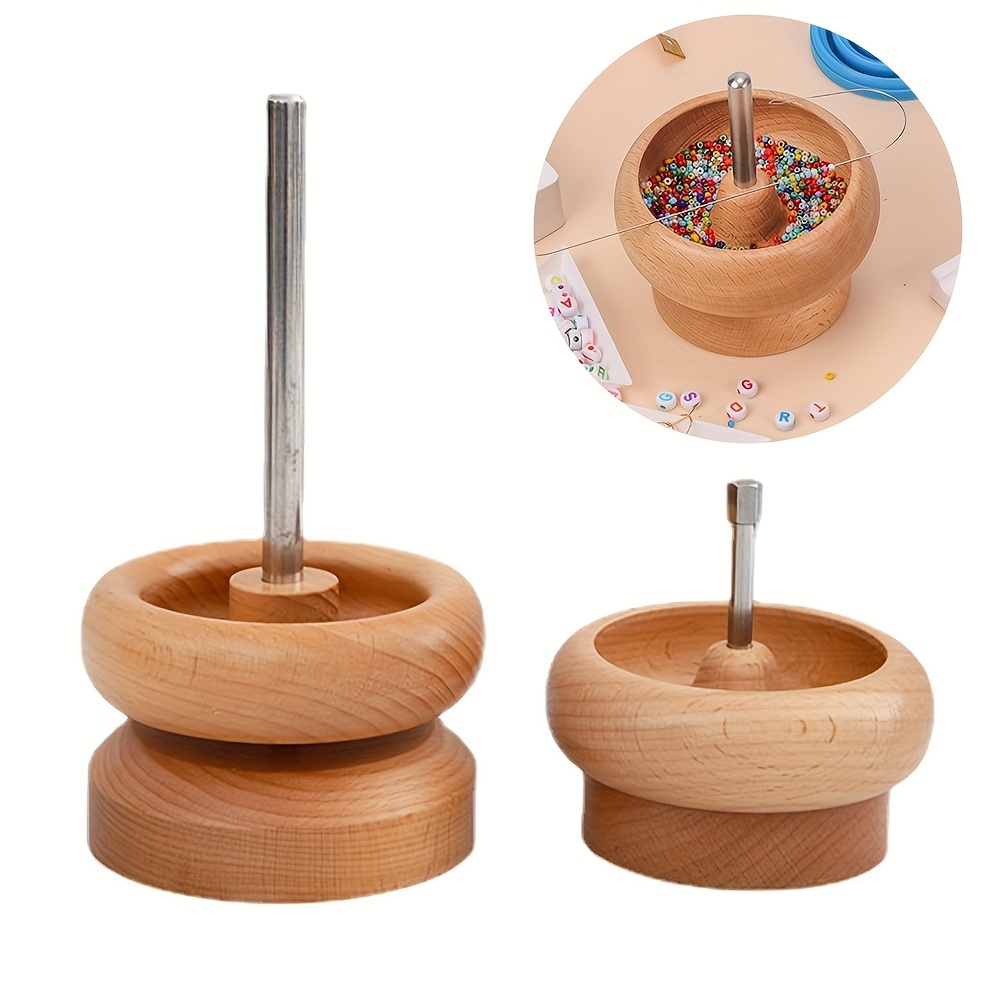 1pc Wooden Bead Spinner For Jewelry Making Quickly Stringing