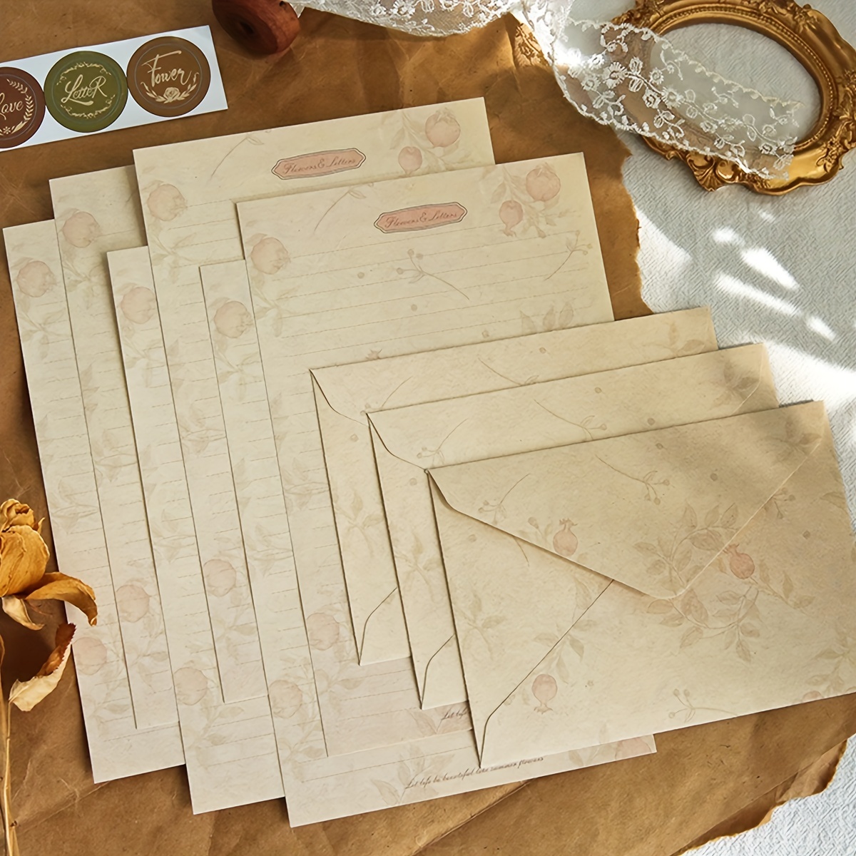 Vintage Stationary Paper And Envelopes Set Includes Letter Paper