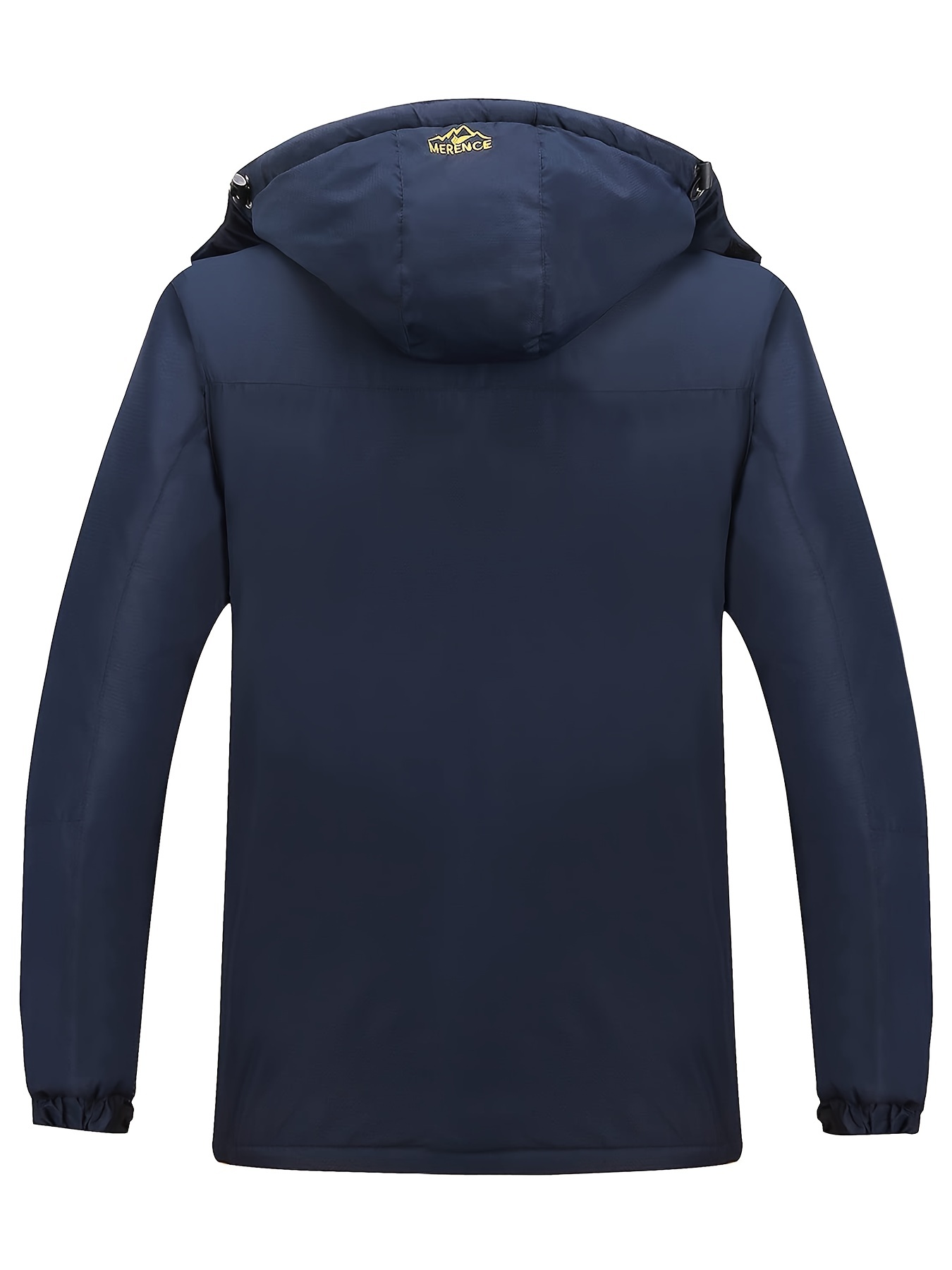 YODETEY Men'S Mountain Waterproof Ski Jacket Windproof Rain Jacket Winter  Warm Snow Coat with Removable Hood Black 14(XXXL) 