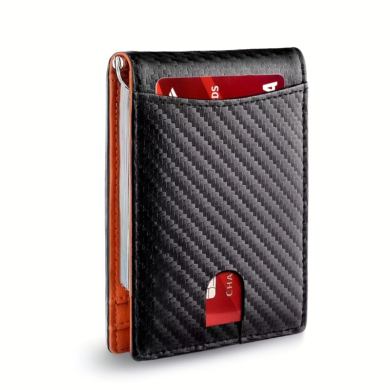 Carbon Fiber Wallet,RFID Blocking Anti-Theft Card Ultra Thin Cash