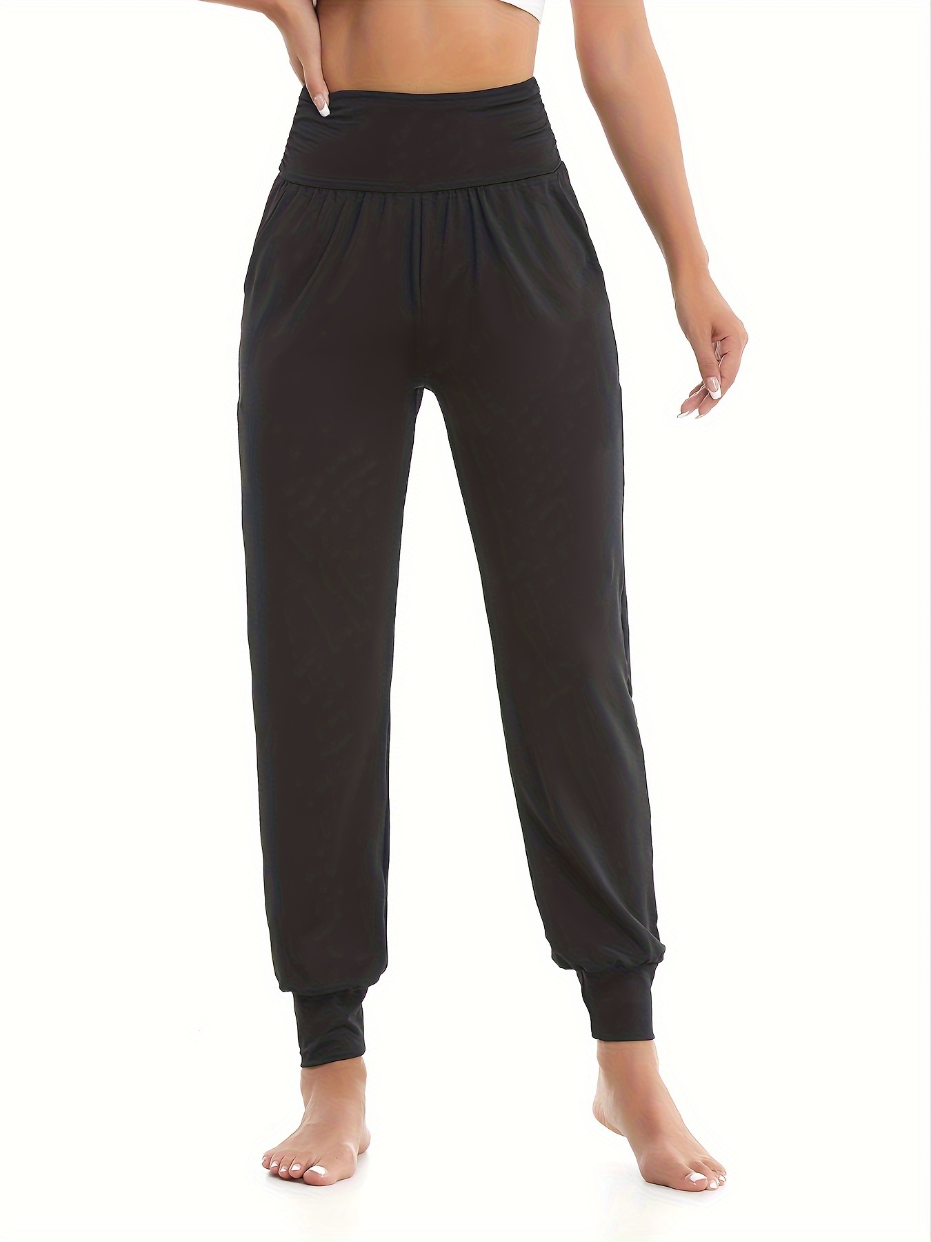DIBAOLONG Womens Yoga Sweatpants Loose Workout Joggers Pants Comfy Lounge  Pants with Pockets XX-Large Black