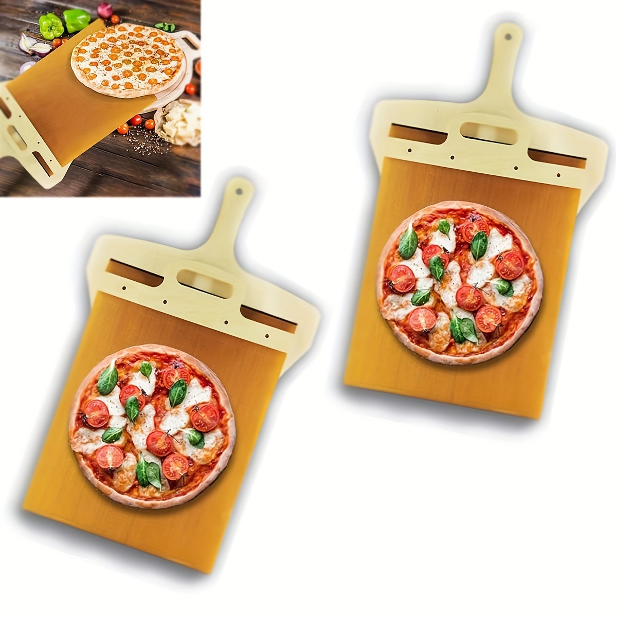 Dopshawp Sliding Pizza Peel - Pala Pizza Scorrevole 1PC, The Pizza