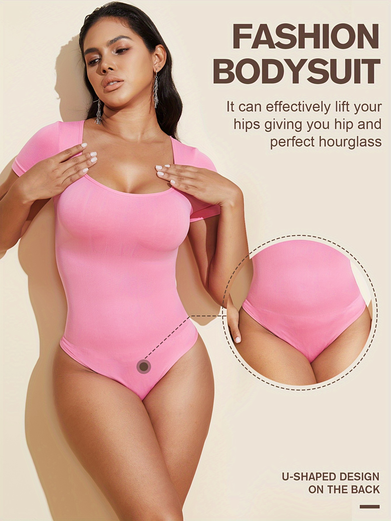 Body Moldeador Manga Corta Tanga Adelgazante Control Barriga