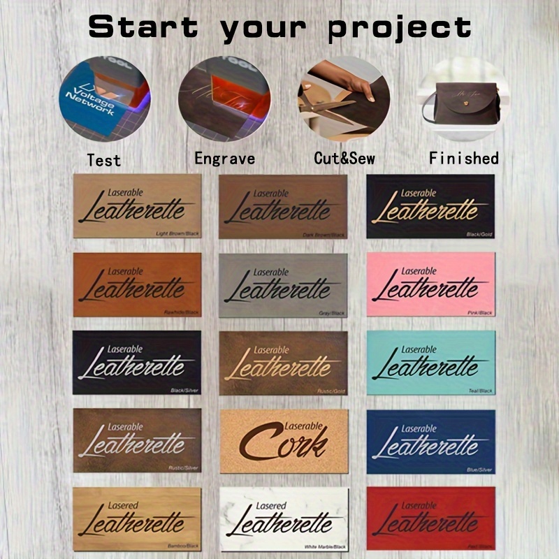 Vintage Color 6 Styles Laserable Blank Leatherette Patches - Temu