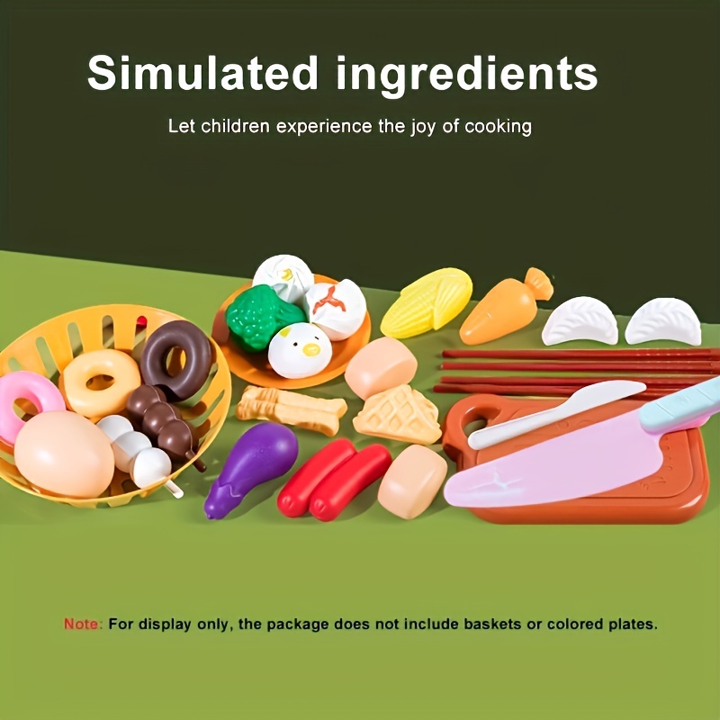 Children's Educational Simulation Play House Simulation Kitchen Toy Set  Girls Cooking Boys Girls Baby Cut Fruit Cooking Kitchenware Christmas  ,Hallowe