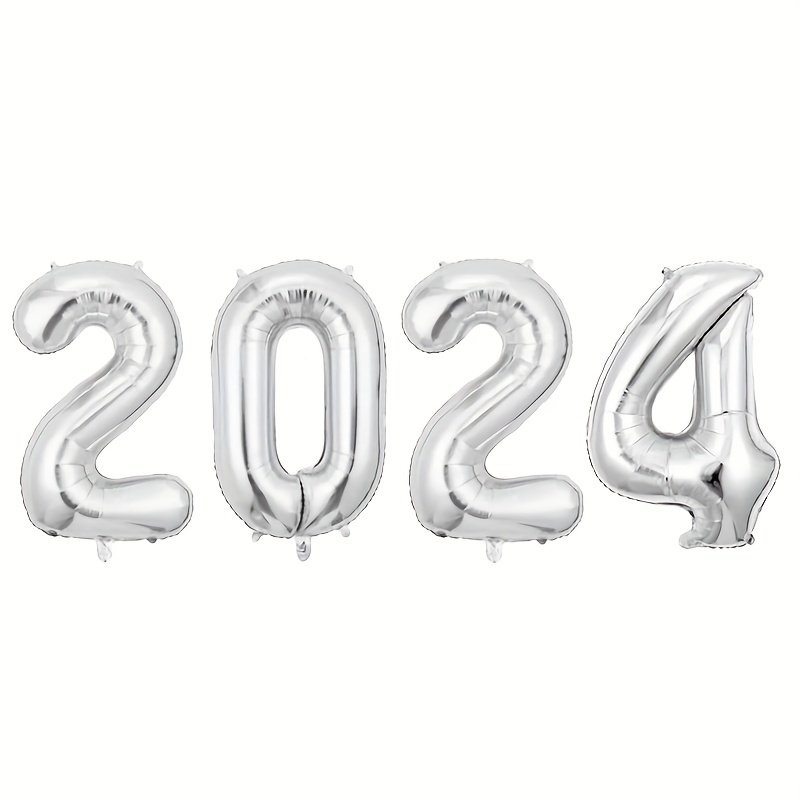 2024 Number Balloon, 2024 Balloons, 2024 Foil Number Balloons, 40 Inch 2024  Mylar Balloons Large Number 2024 Balloon for Graduation Decorations 2024