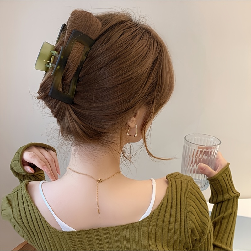Matte Tortoise Large Claw Clips Strong Hold Hair Clips