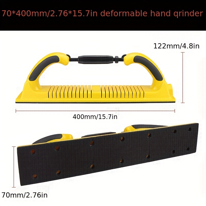 Manual Sanding Tool Convenient Large Size 7x40cm Hand Sander w/Handle Block  ⚘