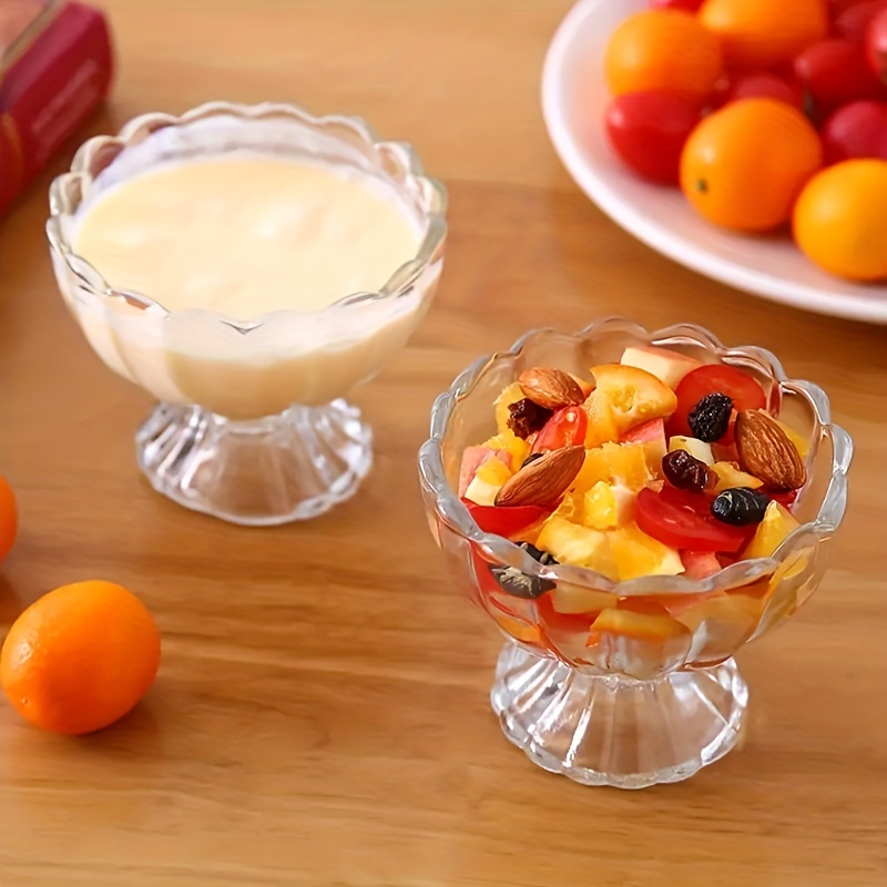 Glass Ice Cream Bowl Glass Dessert Cups Lead free Footed - Temu