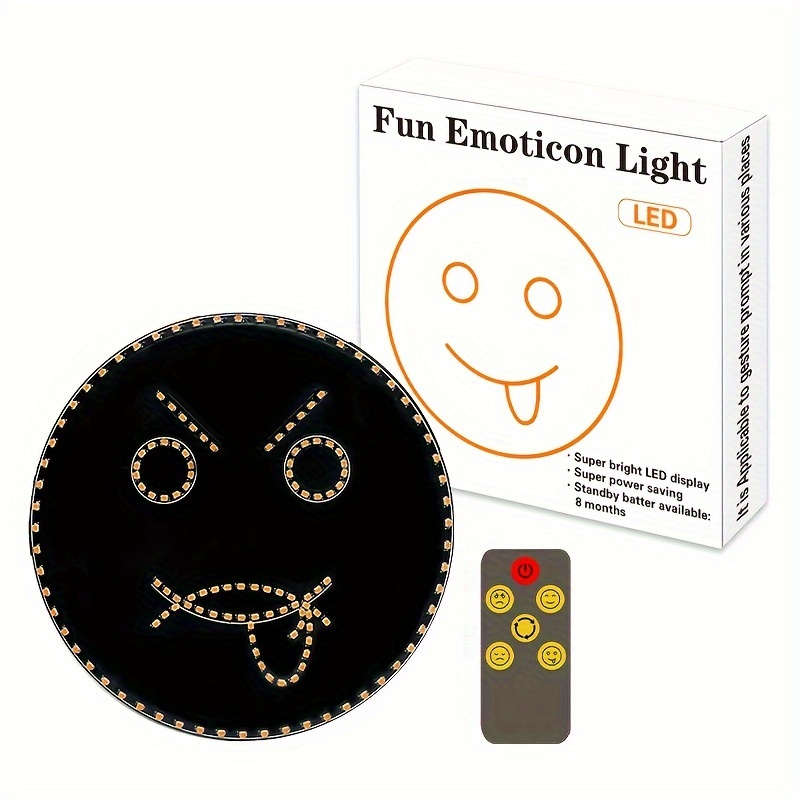 Led Lighting Fun Emoticon Light Car Interior Led Illuminated - Temu