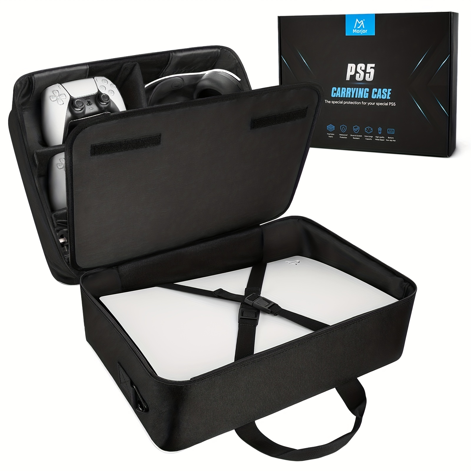 Ps5 Carrying Case With 4 Detachable Compartment Dividers For Temu