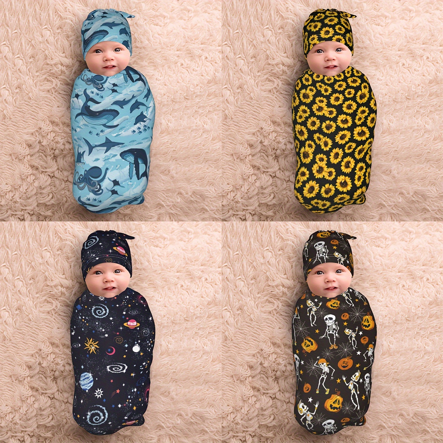 Manta de felpa para bebé, para recién nacido, linda manta de recepción  suave con capucha, saco de dormir para niñas de 0 a 6 meses, color azul