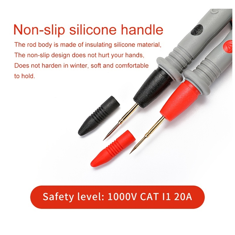 1 set multimeter test leads 1000v 20a universal digital thin tip needle multimeter multi meter test lead probe wire pen cable multimeter tester details 5