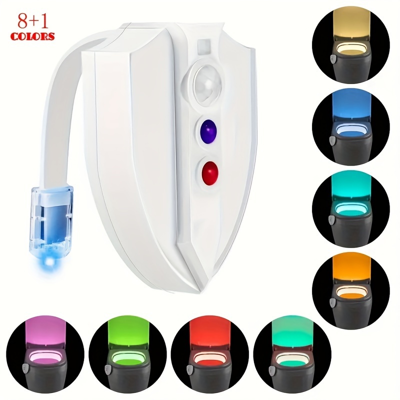 8colors Toilet Light, Human Motion Sensor Night Light, Bathroom  Accessories, Uv Sterilization - Temu