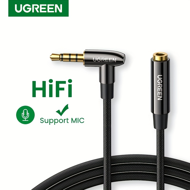 UGREEN Headphone Extension Cable 3.5mm Extension Gold Plated Aux Extension  Cable Audio Stereo Jack Male to Female TRS Cord Extender Compatible with