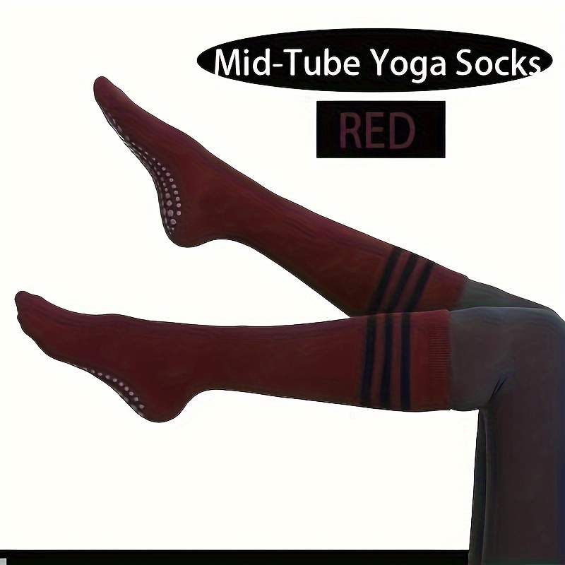 1 Par Calcetines Yoga Media Pantorrilla Mujer Calcetines - Temu