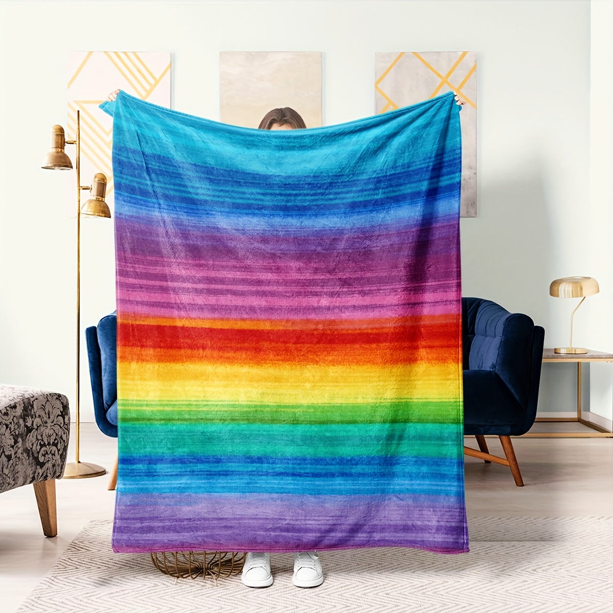 Rainbow discount soft blanket