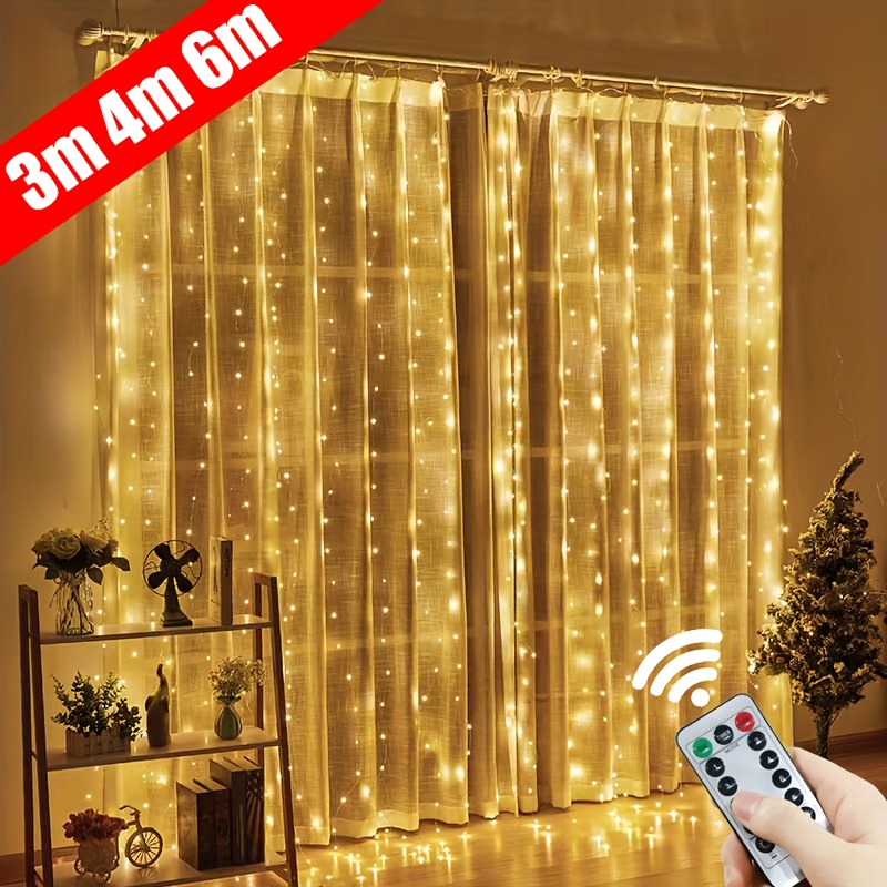3*3M 300LED rideau fée guirlande lumineuse décoration de Noël IP65 USB  BLANC CHAUD